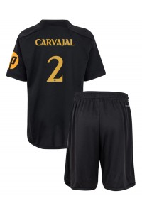 Fotbalové Dres Real Madrid Daniel Carvajal #2 Dětské Třetí Oblečení 2023-24 Krátký Rukáv (+ trenýrky)